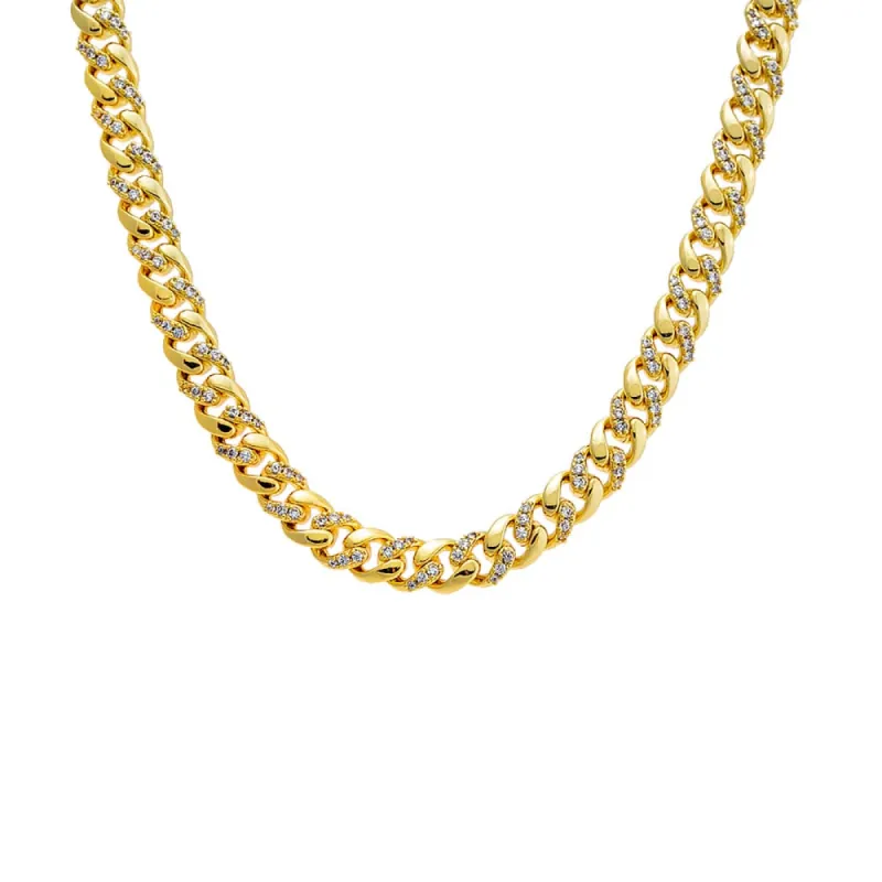 Pave Cuban Toggle Chain Necklace sold by Adina Eden's