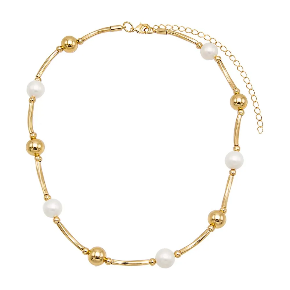 Ball X Pearl Choker Necklace sold by Adina Eden's product image thumbnail 2