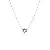 Sapphire Blue Star Of David Necklace 14K sold by Adina Eden's