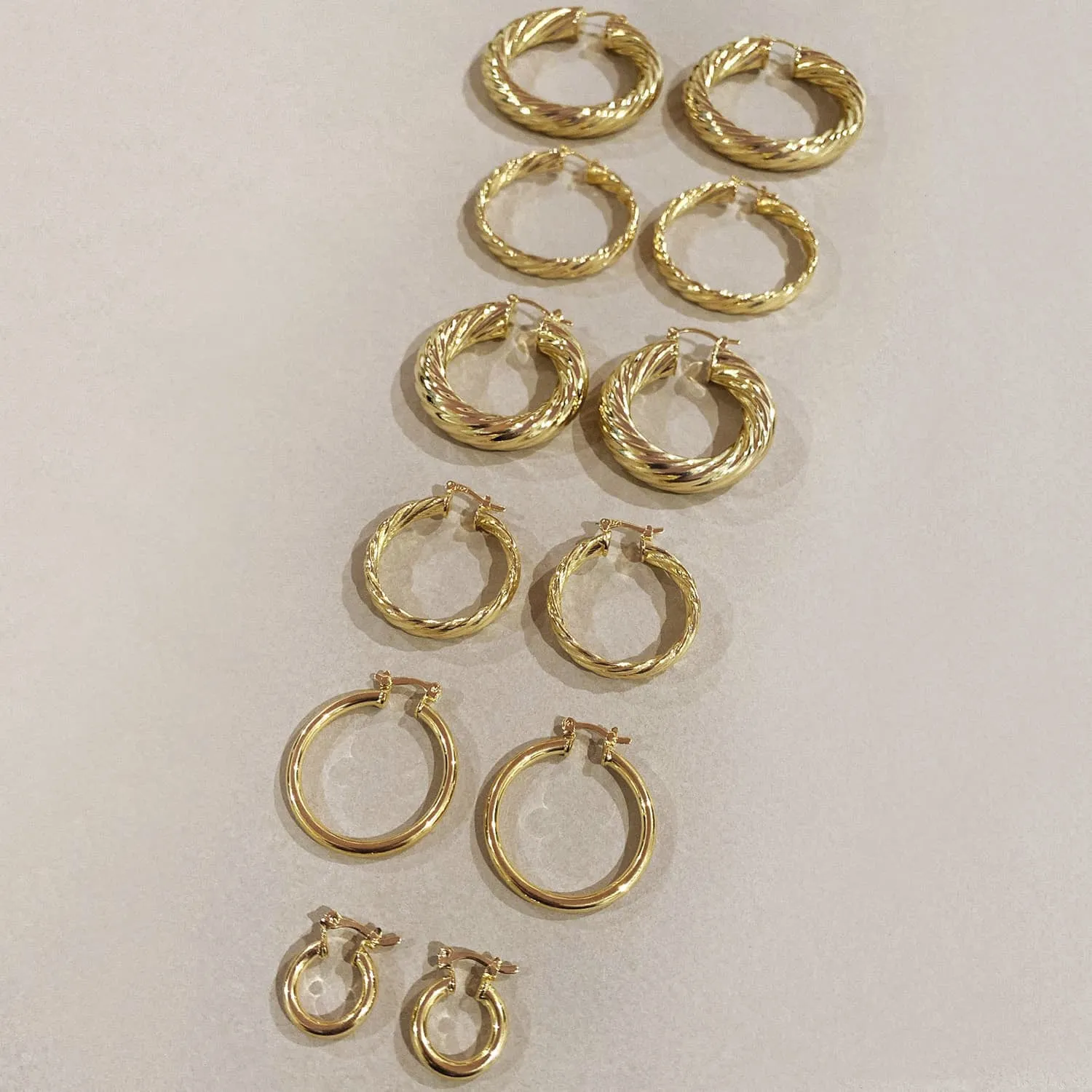 Chunky Swirl Hoop Earring sold by Adina Eden's product image thumbnail 4