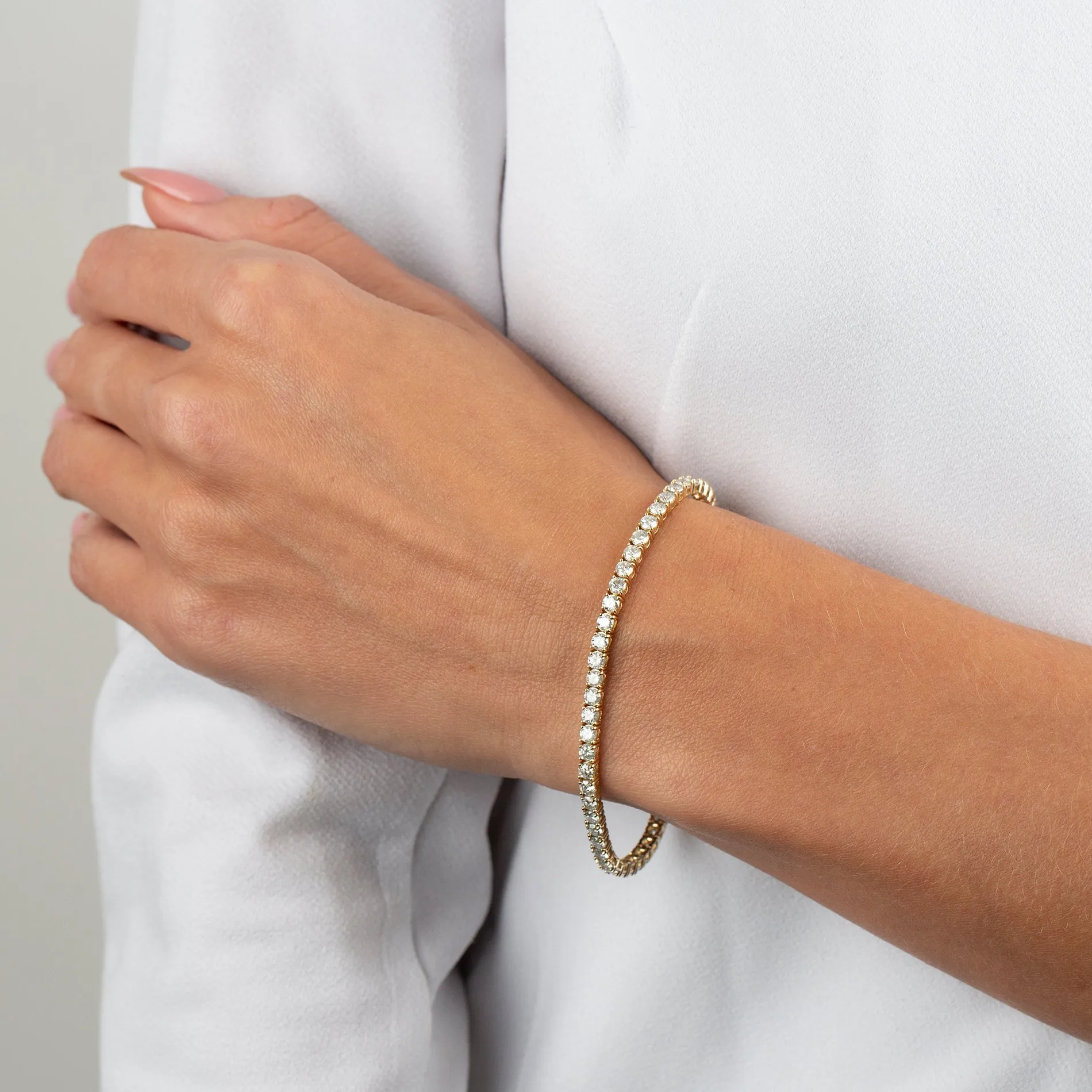 Diamond Tennis Bracelet 14K sold by Adina Eden's product image thumbnail 2