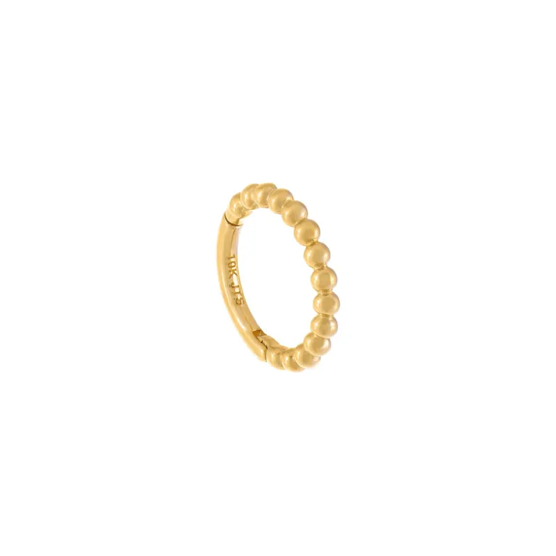 Beaded Huggie Earring 14K sold by Adina Eden's