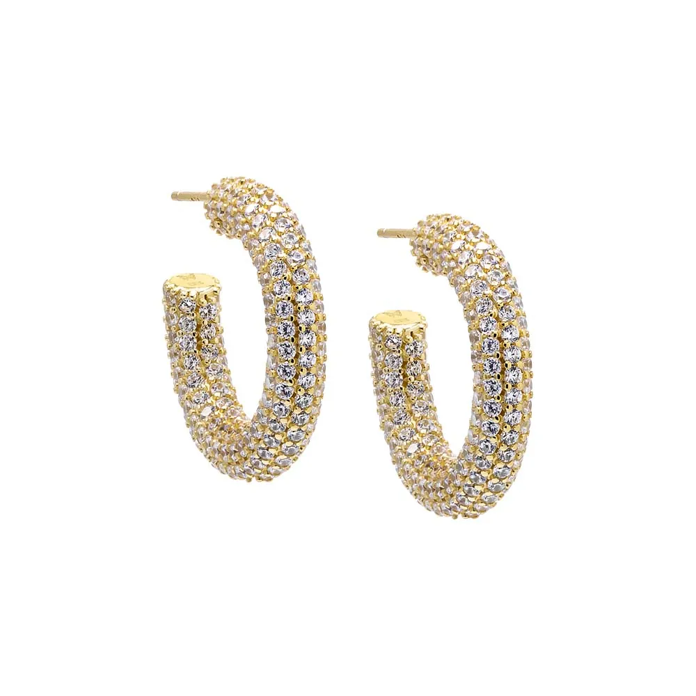 Jumbo Pavé Hoop Earring sold by Adina Eden's