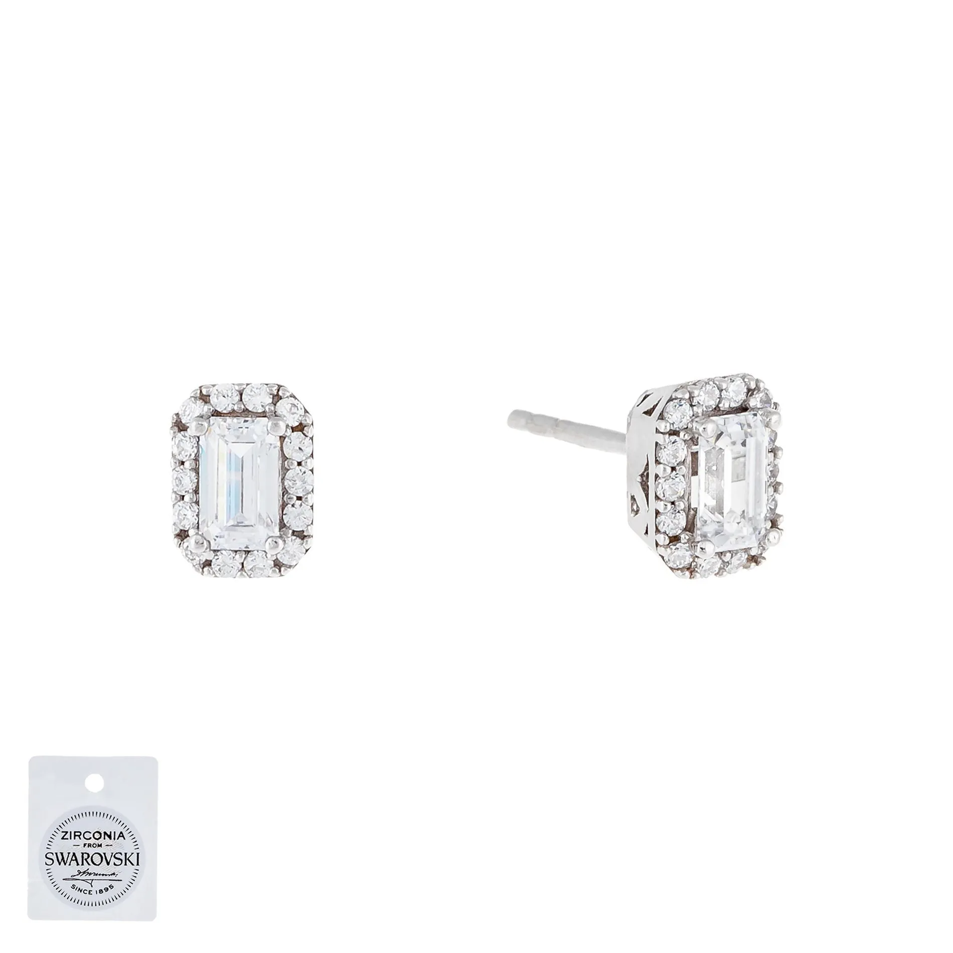 Illusion Stone Stud Earring 14K sold by Adina Eden's