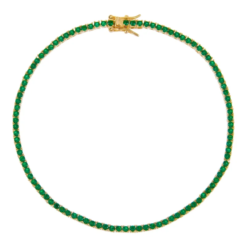 Colored Tennis Anklet sold by Adina Eden's