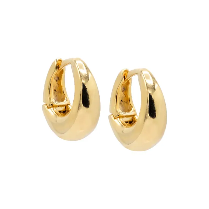 Solid Chubby Graduated Huggie Earring sold by Adina Eden's