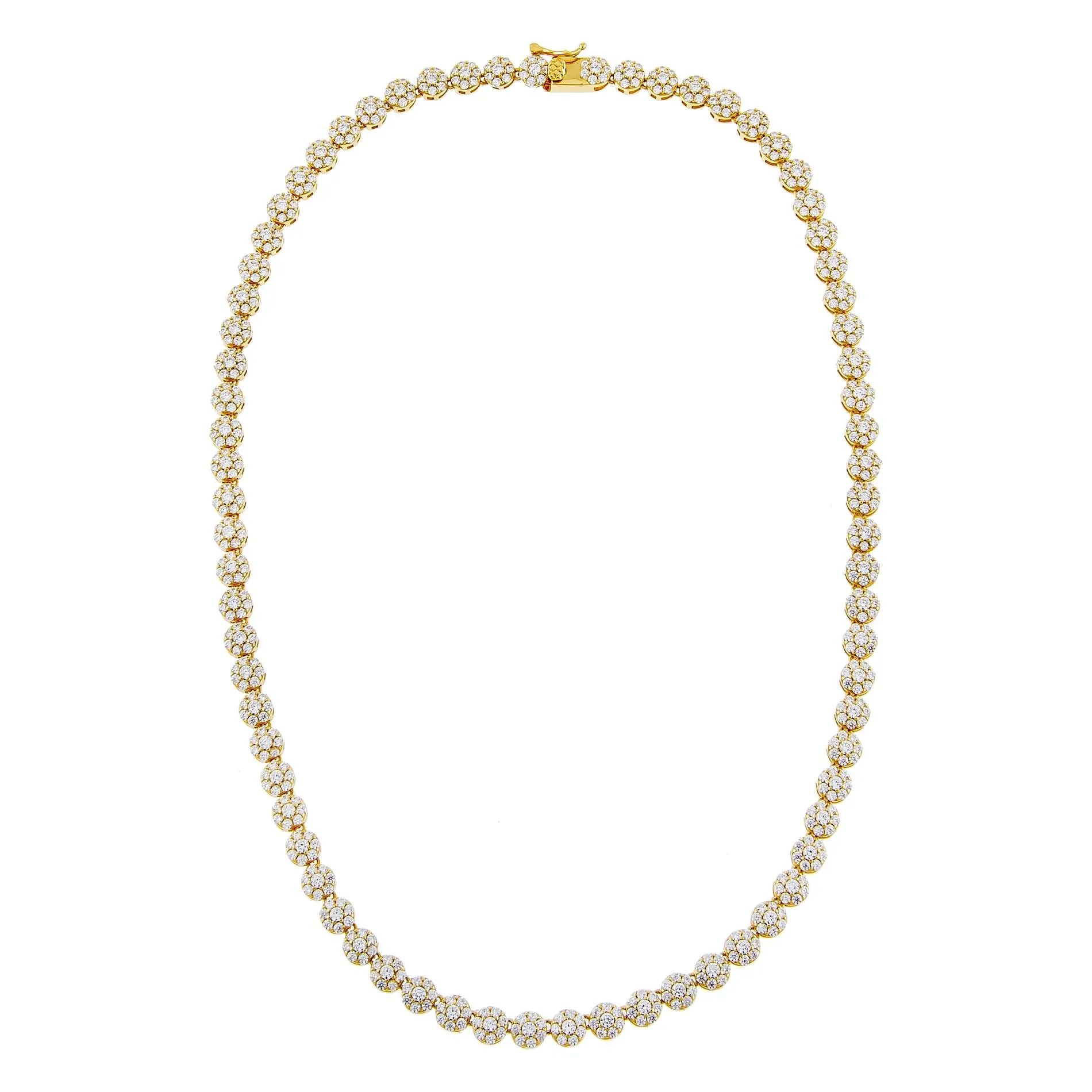 Pavé Multi Flower Necklace sold by Adina Eden's product image thumbnail 3