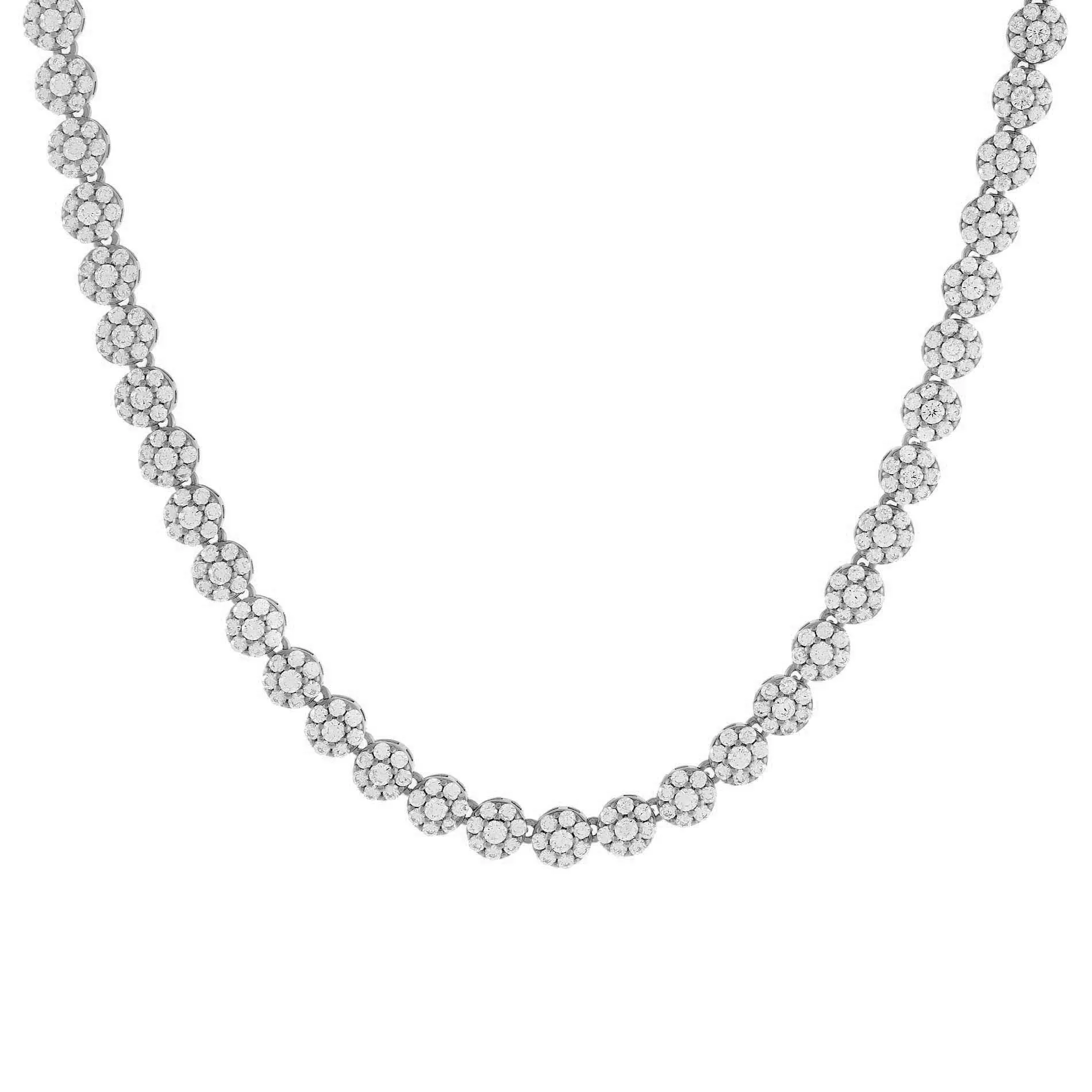 Pavé Multi Flower Necklace sold by Adina Eden's product image thumbnail 4