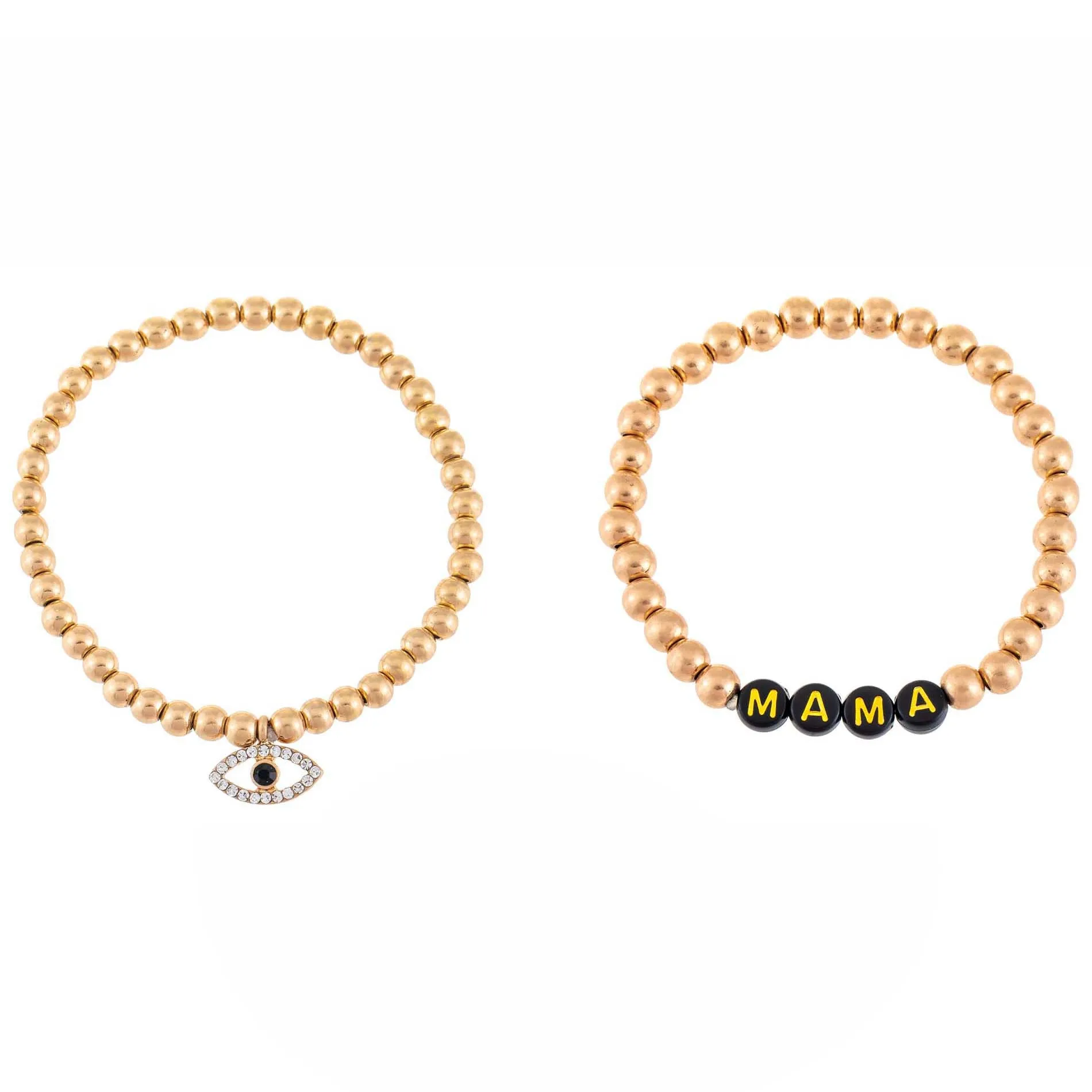 Mama X Evil Eye Beaded Bracelet Set sold by Adina Eden's product image thumbnail 2