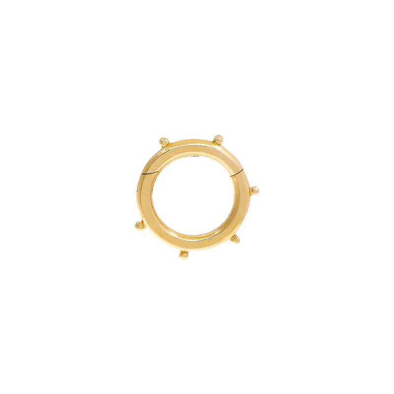 Round Beaded Frame Charm Connector Clasp 14K sold by Adina Eden's