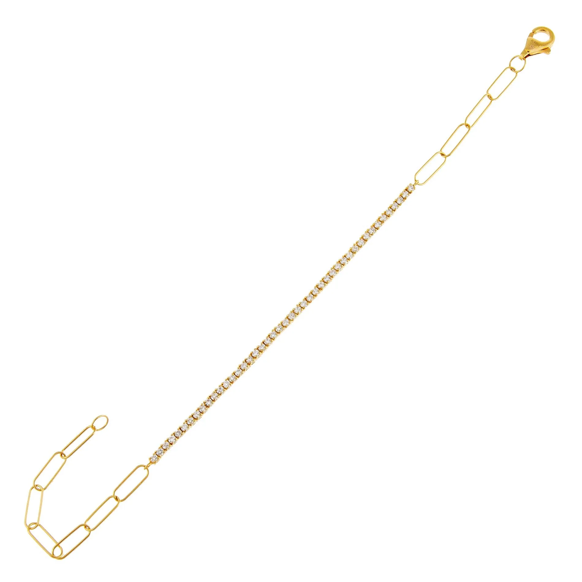 Diamond Tennis X Link Bracelet 14K sold by Adina Eden's