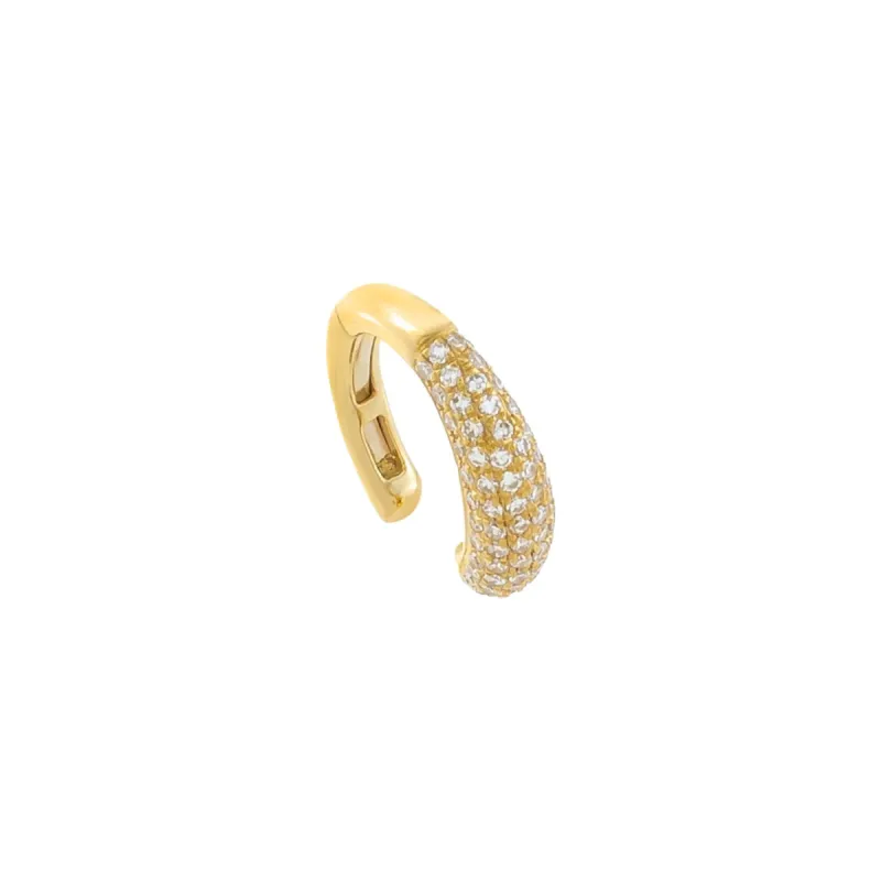 Pavé Diamond Dome Ear Cuff 14K sold by Adina Eden's
