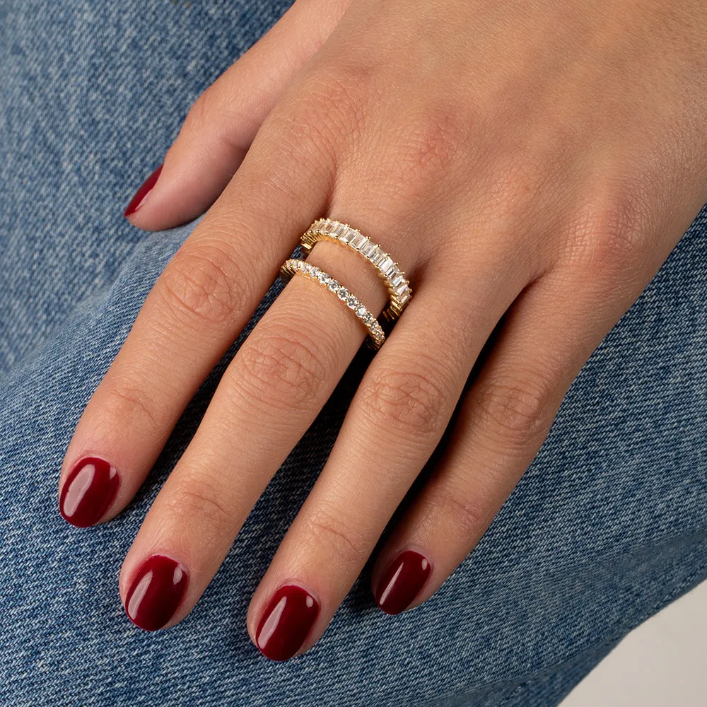 Baguettes & Solitaires Ring Combo Set sold by Adina Eden's product image thumbnail 4