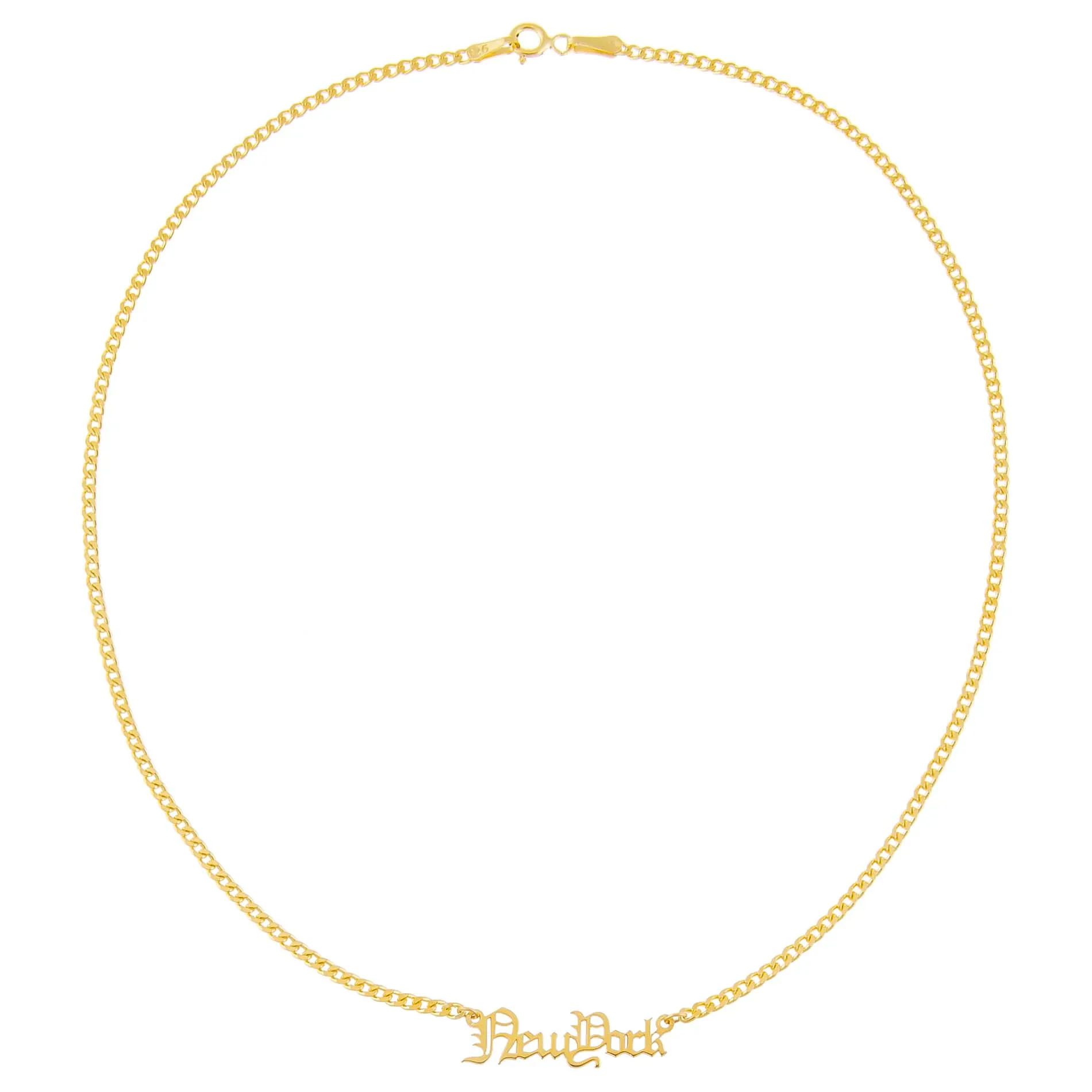 Gothic City Nameplate Necklace sold by Adina Eden's product image thumbnail 2