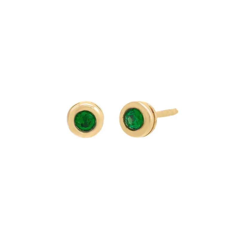 Itty Bitty Colored Bezel Stud Earring 14K sold by Adina Eden's