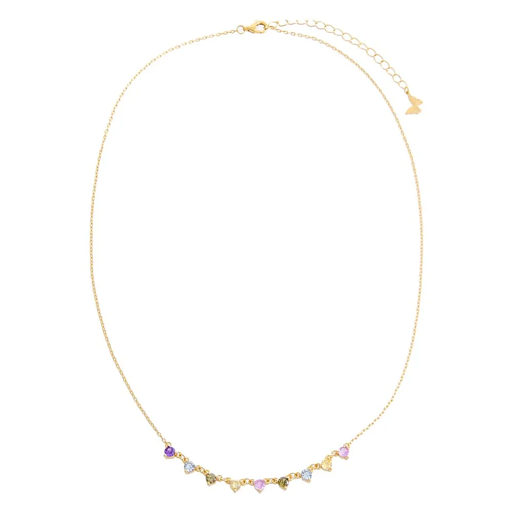 Multi Colored Graduated Stone Necklace sold by Adina Eden's product image thumbnail 3