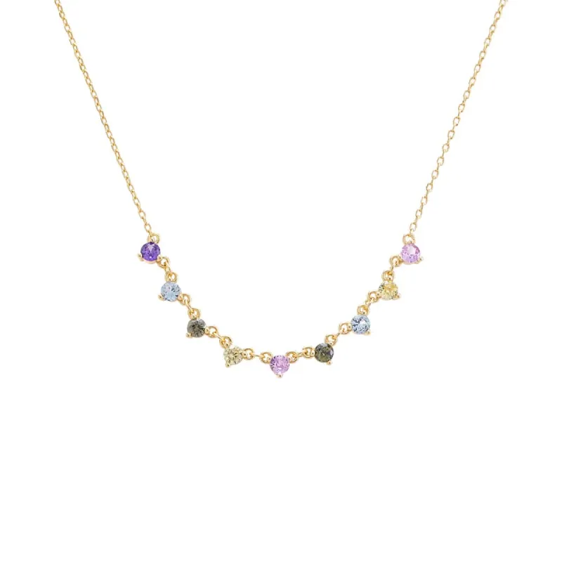 Multi Colored Graduated Stone Necklace sold by Adina Eden's