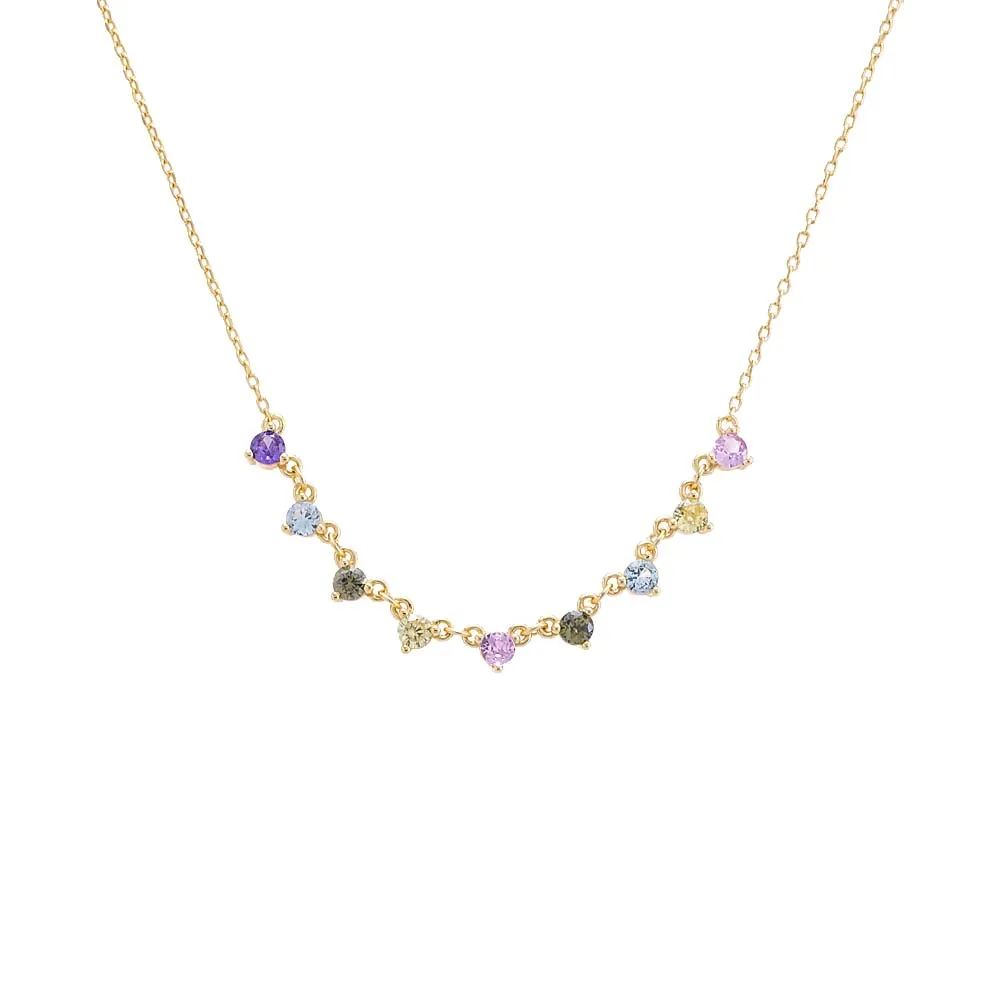Multi Colored Graduated Stone Necklace sold by Adina Eden's
