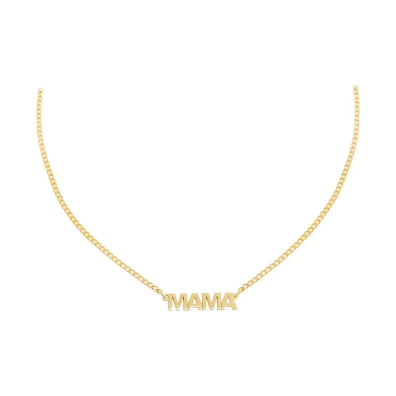 MAMA Mini Nameplate Choker sold by Adina Eden's