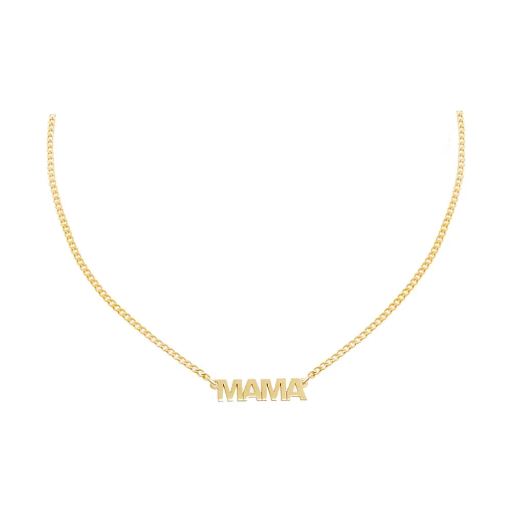 MAMA Mini Nameplate Choker sold by Adina Eden's