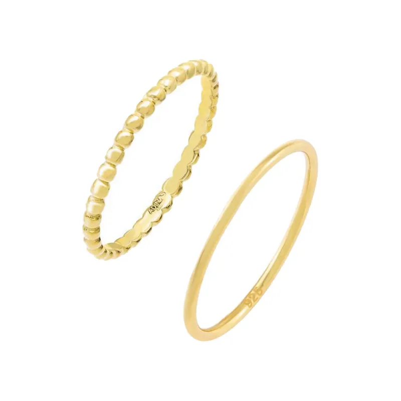 Dainty Ring Stack Combo Set sold by Adina Eden's