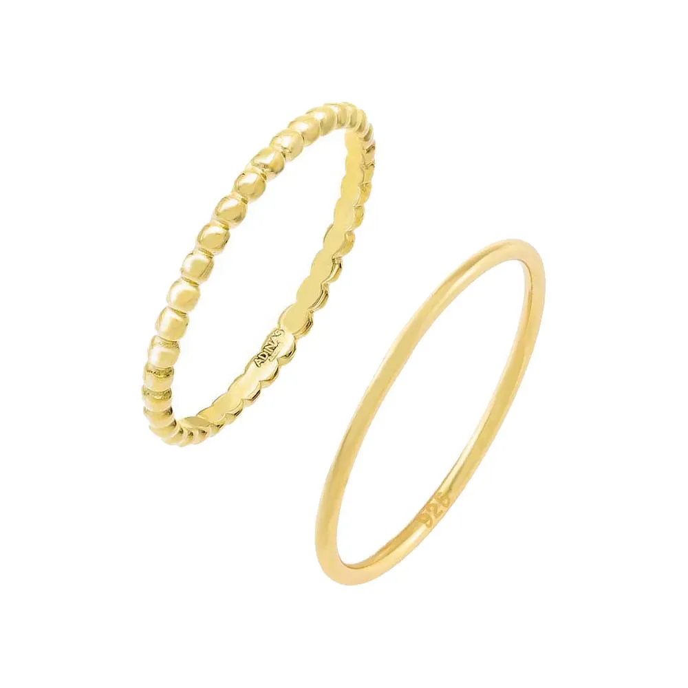 Dainty Ring Stack Combo Set sold by Adina Eden's