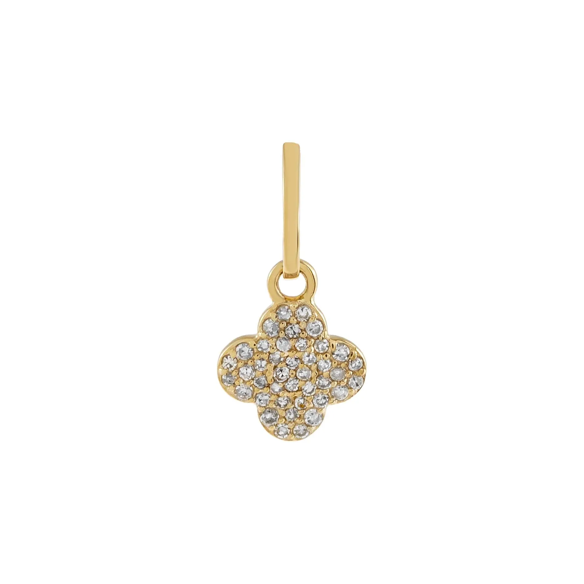 Diamond Clover Charm 14K sold by Adina Eden's