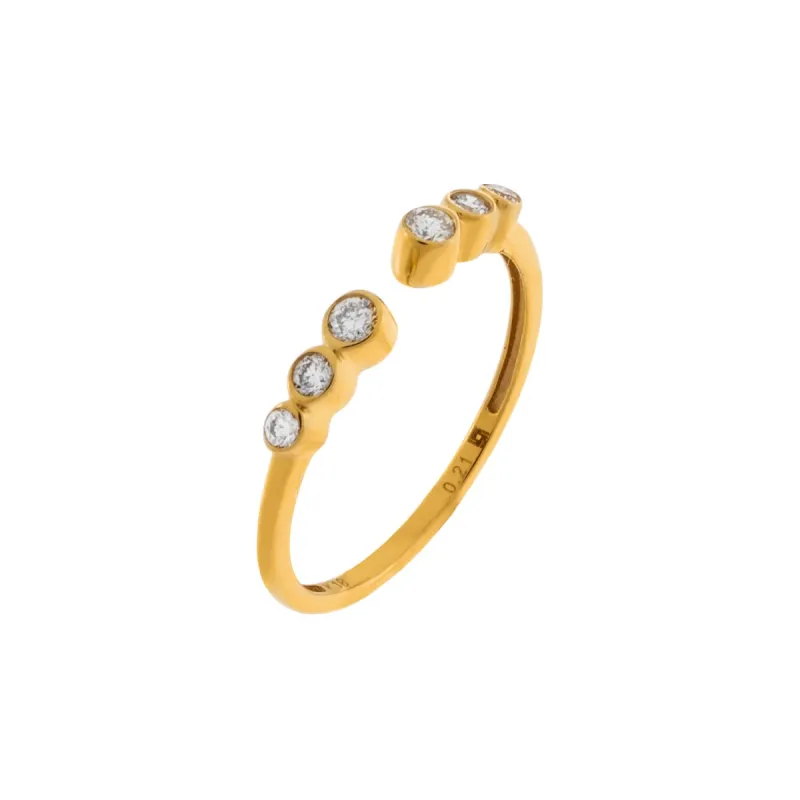 Diamond Multi Bezel Ring 14K sold by Adina Eden's