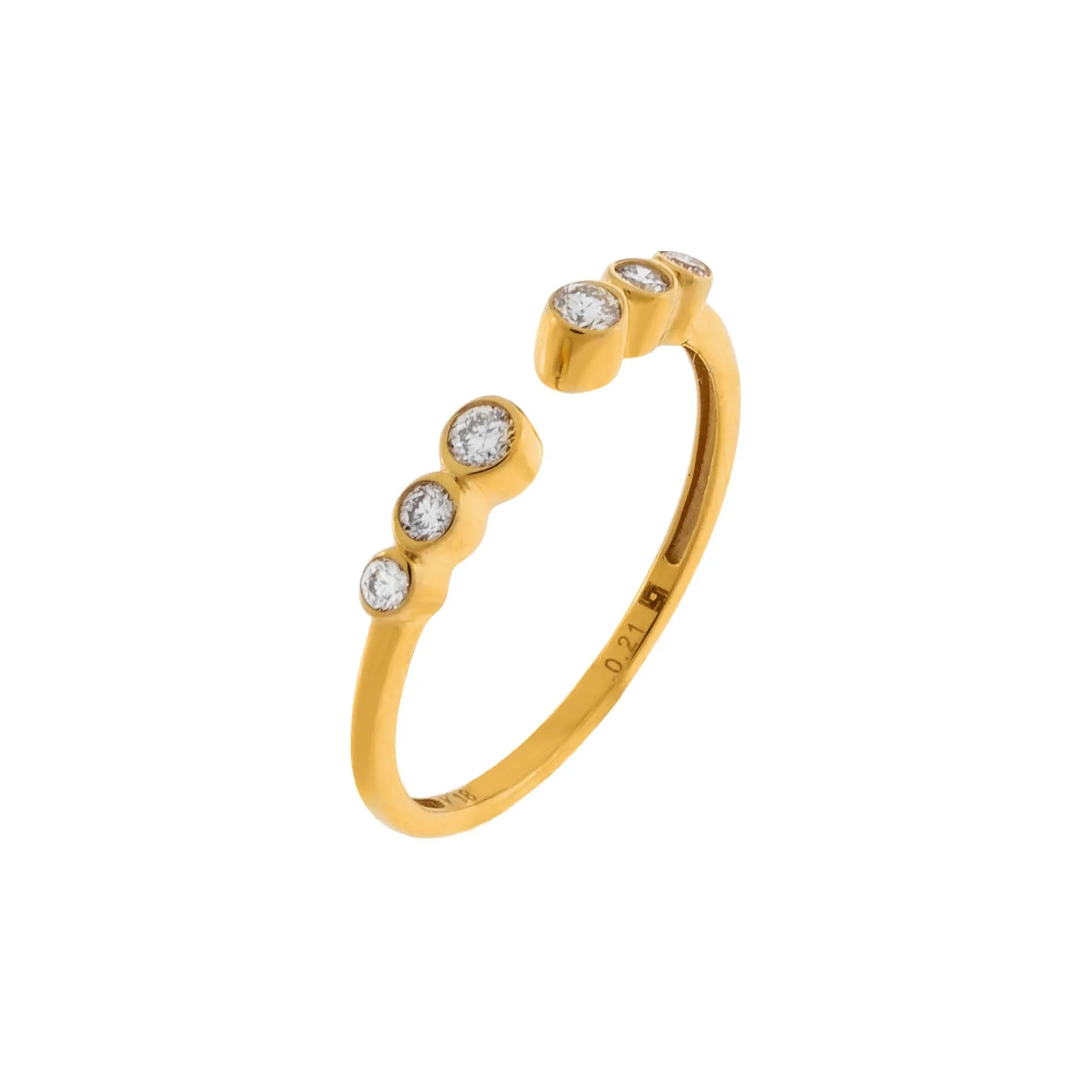 Diamond Multi Bezel Ring 14K sold by Adina Eden's