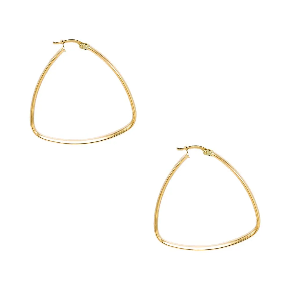 Squared Triangle Shape Hoop Earring 14K sold by Adina Eden's product image thumbnail 2