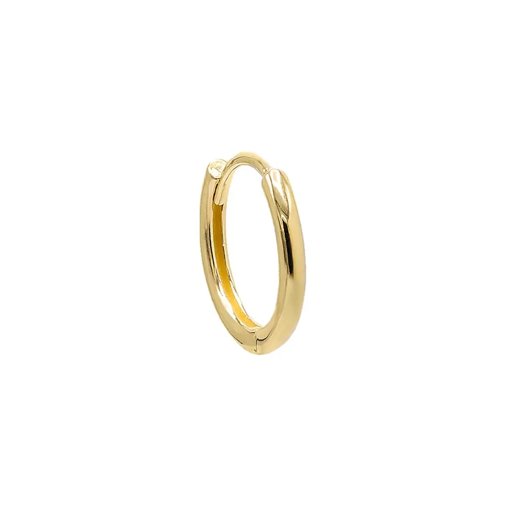 Solid Rounded Mini Huggie Earring 14K sold by Adina Eden's product image thumbnail 3