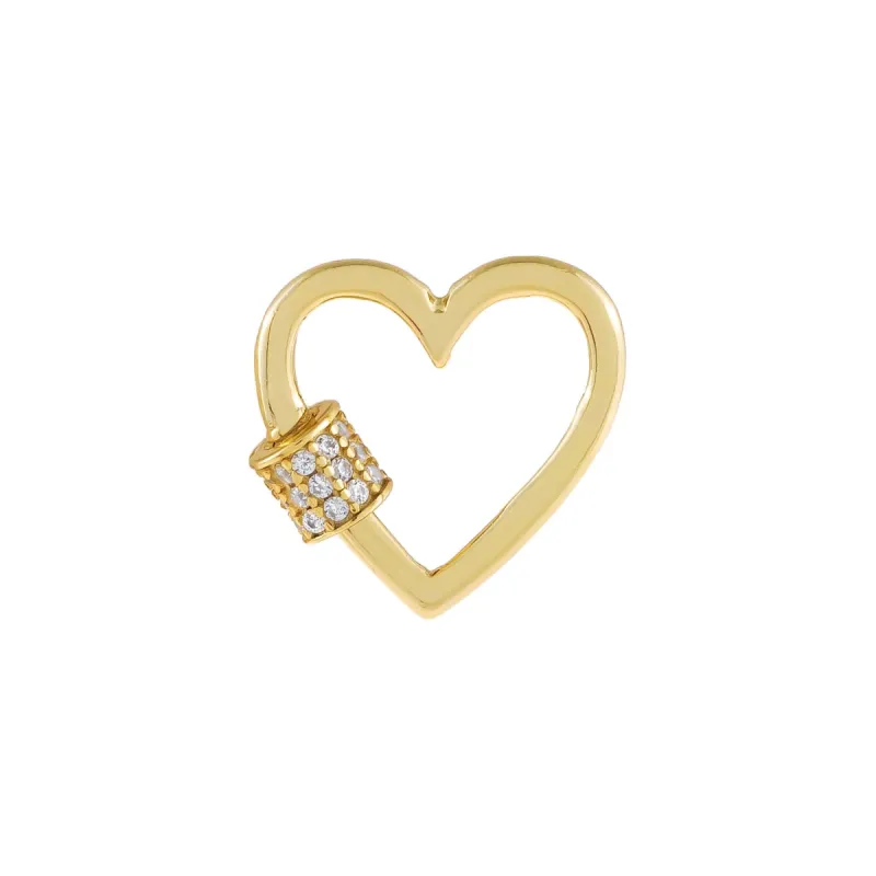 Pavé Mini Toggle Heart Necklace Charm sold by Adina Eden's
