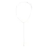 Diamond Double Solitaire Bezel Lariat Necklace 14K sold by Adina Eden's