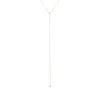 Diamond Double Solitaire Bezel Lariat Necklace 14K sold by Adina Eden's