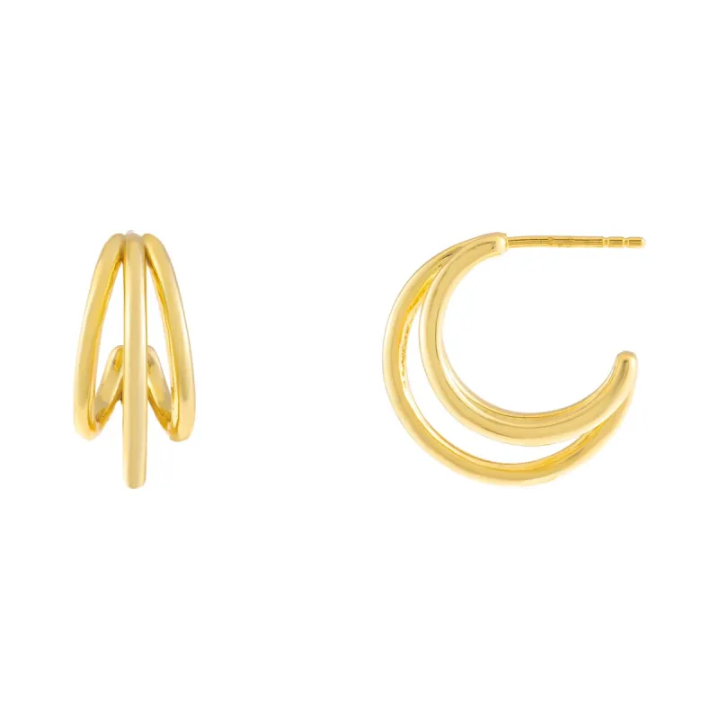 Triple Row Hoop Earring sold by Adina Eden's