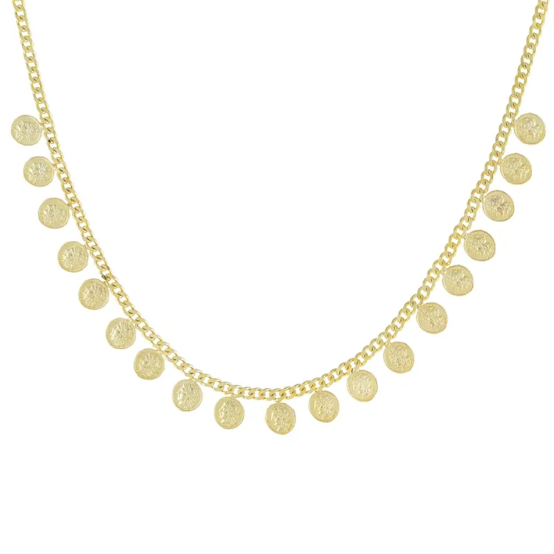 Multi Coin Dangling Choker sold by Adina Eden's