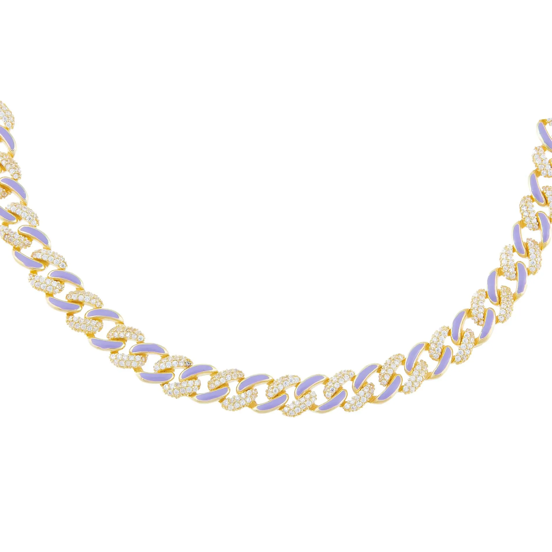Pastel Enamel Chain Link Choker sold by Adina Eden's