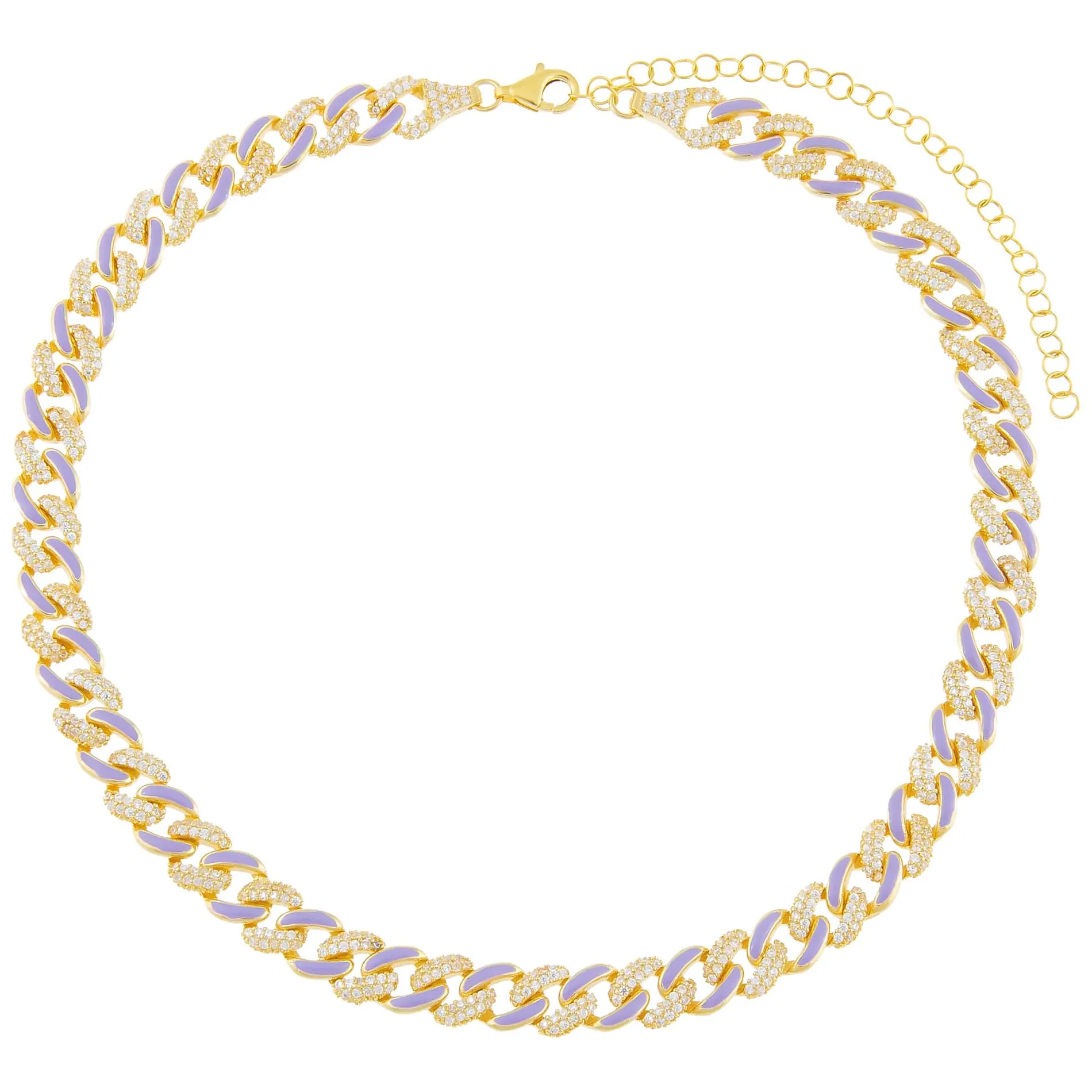 Pastel Enamel Chain Link Choker sold by Adina Eden's product image thumbnail 3