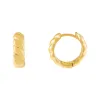 Mini Ridged Huggie Earring sold by Adina Eden's