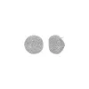 Pave Indented Circle On The Ear Stud Earring sold by Adina Eden's