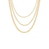 Graduated Triple Cuban Chain Necklace sold by Adina Eden's