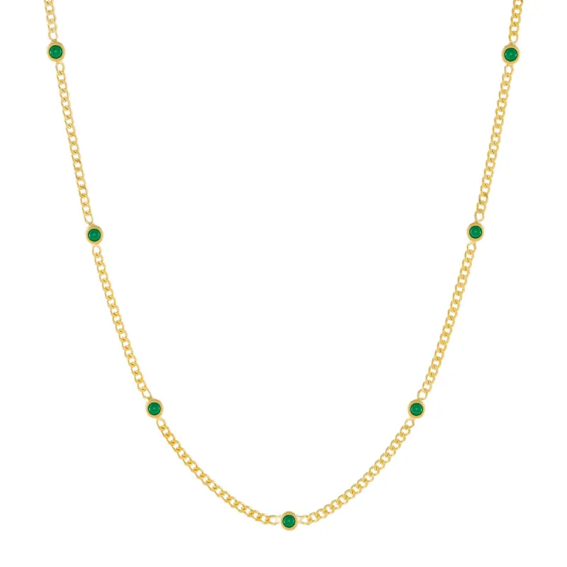 CZ Colored Cuban Chain Choker sold by Adina Eden's