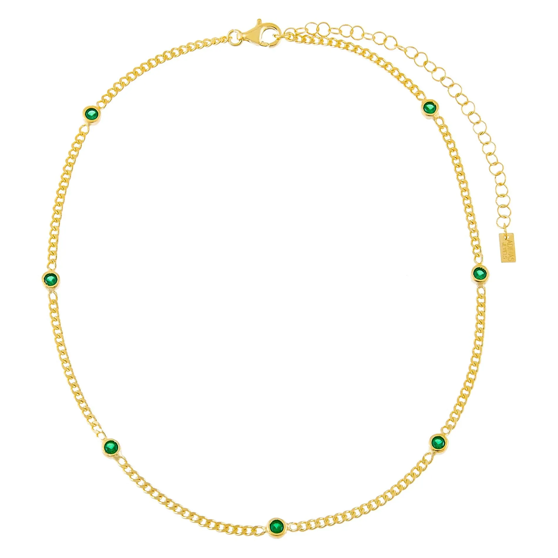 CZ Colored Cuban Chain Choker sold by Adina Eden's product image thumbnail 3