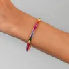 Rainbow Princess Cut Tennis Bracelet sold by Adina Eden's