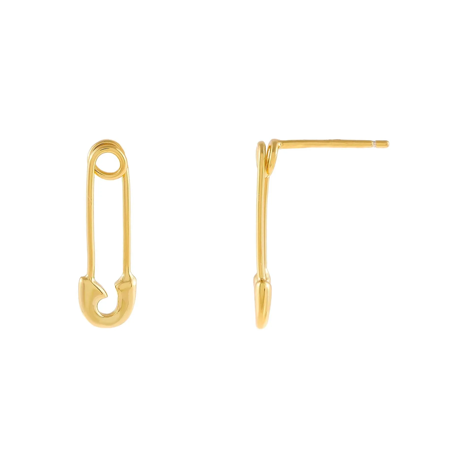 Solid Safety Pin Stud Earring sold by Adina Eden's