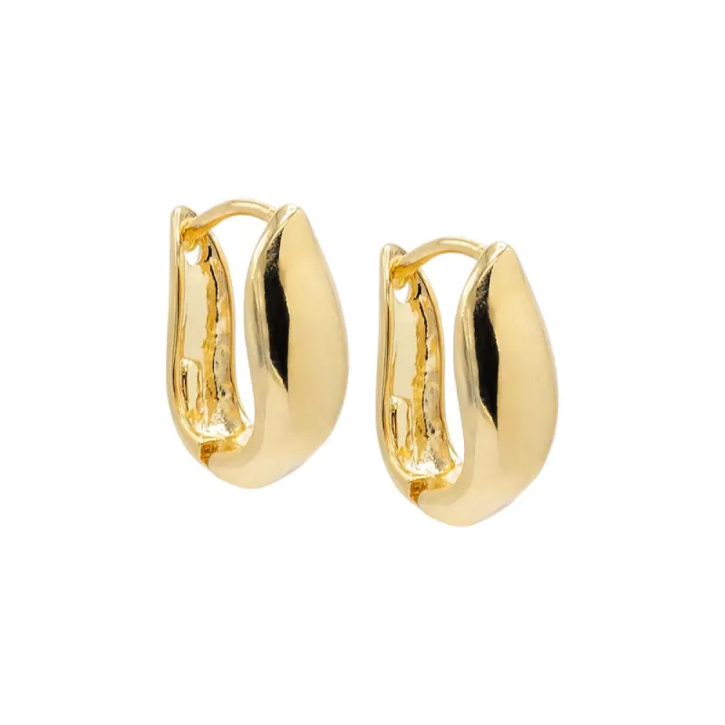 Chunky Swirled U-Shape Hoop Earring sold by Adina Eden's