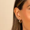 Chunky Swirled U-Shape Hoop Earring sold by Adina Eden's
