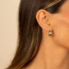 Chunky Swirled U-Shape Hoop Earring sold by Adina Eden's