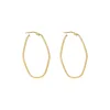 Solid Open Oval Hoop Earring 14K sold by Adina Eden's