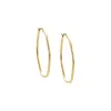 Solid Open Oval Hoop Earring 14K sold by Adina Eden's